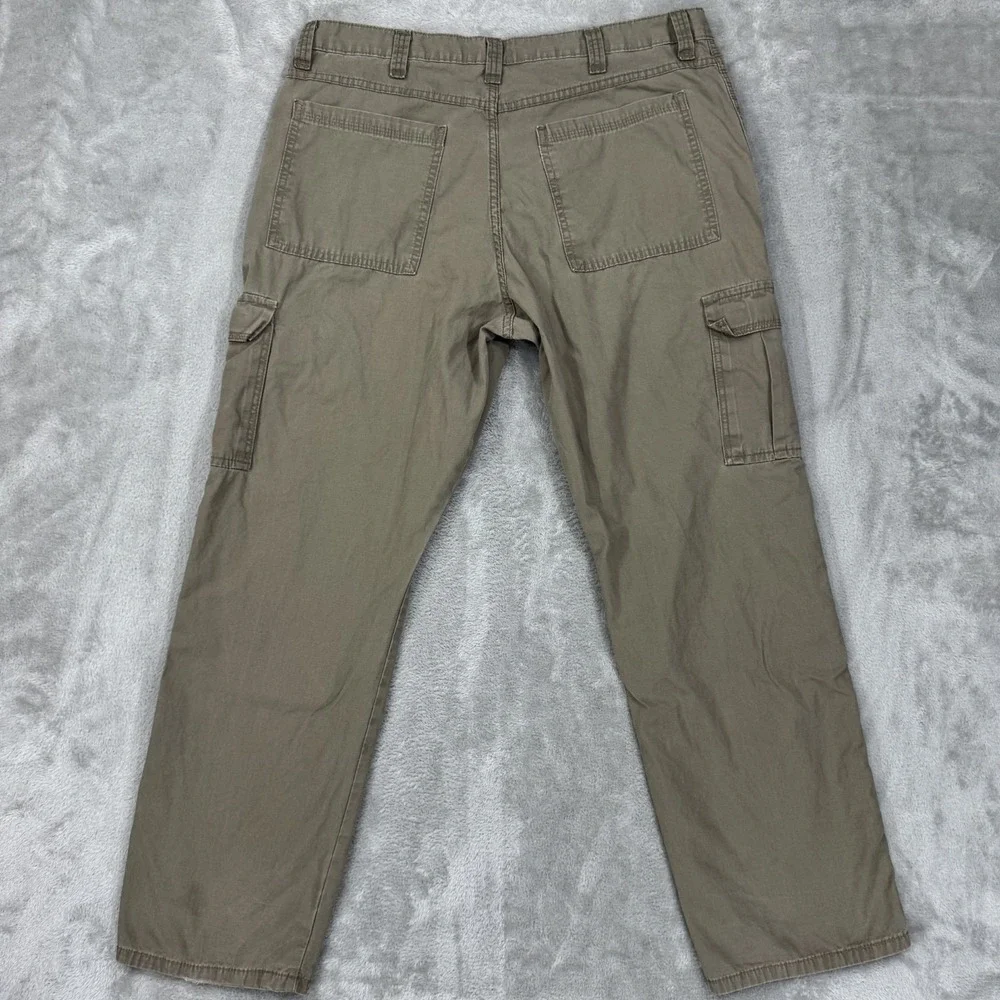 Wrangler Pants Mens‎ 38x32 Beige Ripstop Cargo Relaxed Workwear Hiking Gorpcore